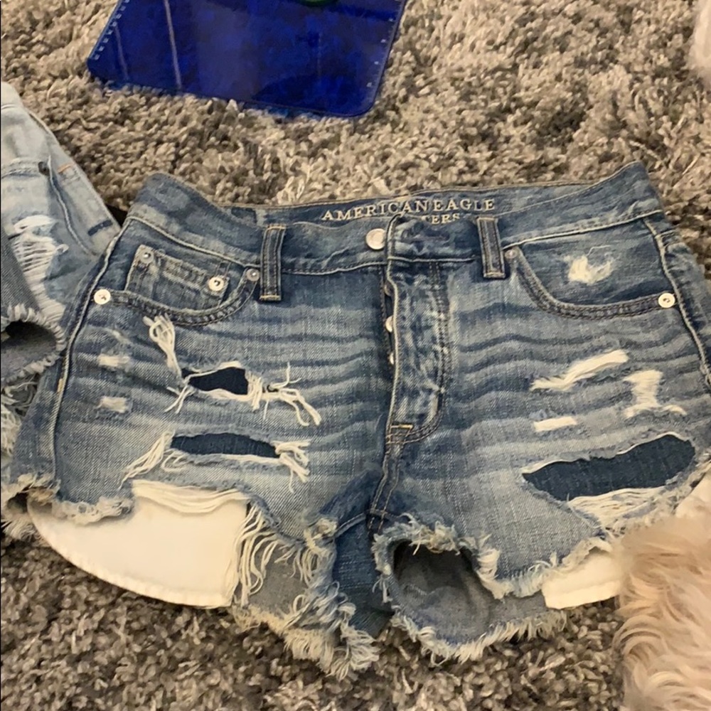 Denim cut off shorts